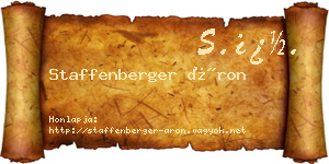 Staffenberger Áron névjegykártya